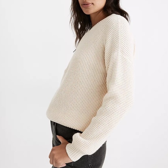 Madewell Waffle Enfield Half-zipper Sweater - Picture 2 of 8